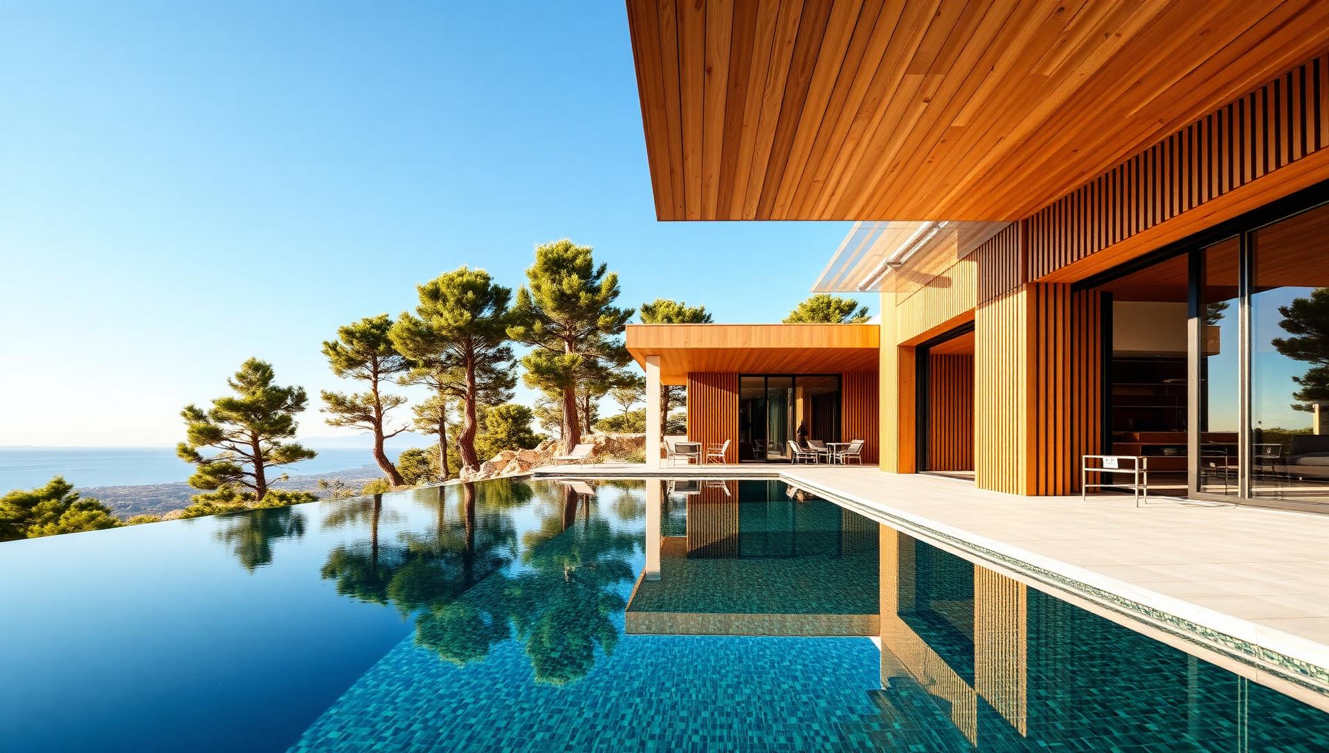 Modern Cyprus villa with infinity pool and sea view